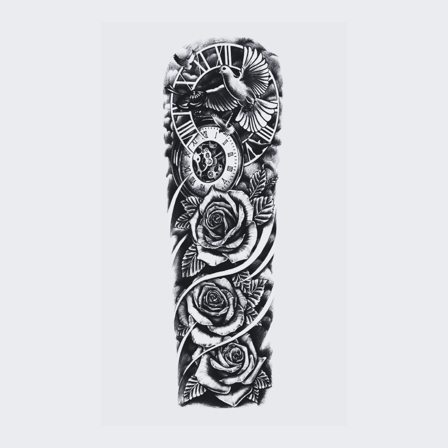 Clock And Roses Sleeve